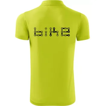 Pánská košile Bike nápis řetěz - Polokošile Victory sportovní (dresovina) - S ( Limetková )