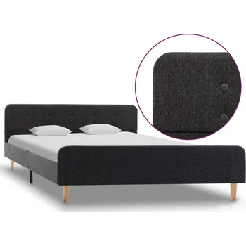 Nábytek vidaXL Rám postele tmavě šedý jutovina 140 x 200 cm