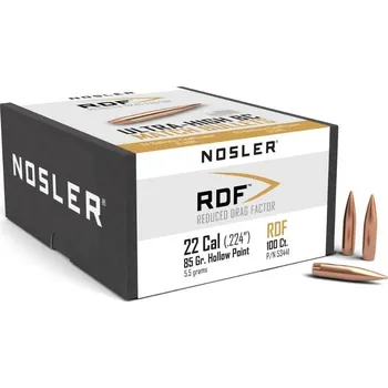 Příslušenství pro sportovní střelbu Střely Nosler RDF .22 Cal, dia .224, 85grs (100 ks)