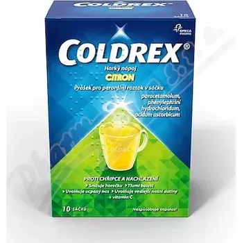 Lék na bolest v krku Coldrex Horký nápoj Citron 750/10/60mg scc.10 I