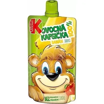 Dětská výživa KUBÍK 100% ovocná kapsička banán-jablko 100g
