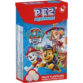 Čokoláda PEZ Dextrose hroznový cukr malina pomer.citron 30g