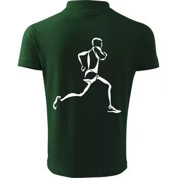 Pánská košile Běžec - Polokošile pánská Pique Polo 203 - 4XL ( Lahvově zelená )