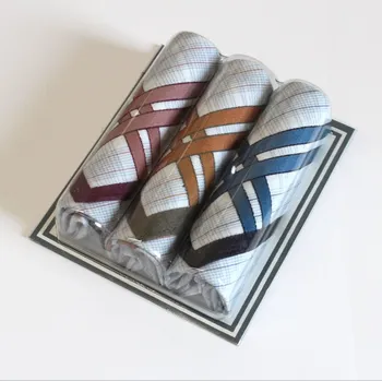 Látkový kapesník ETEX Pánské látkové kapesníky M14-1 světlé 3 kusy