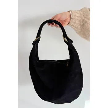 Kabelka Boto Kabelka z přírodního semiše Floriah Barva: Černá, Velikost: ONE SIZE