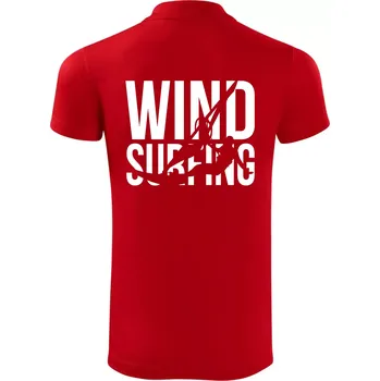 Pánská košile Windsurfing nápis - Polokošile Victory sportovní (dresovina) - 3XL ( Červená )