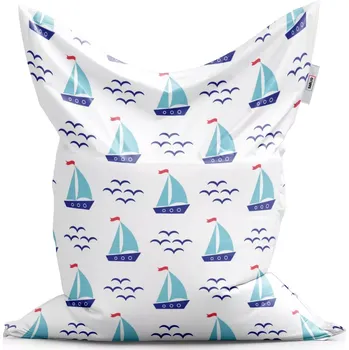 Sedací pytel Sablio Sedací vak Classic Modré lodičky - 150x100 cm