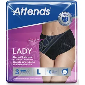 Inkontinenční vložka Kalhotky absorpční Attends Lady Discreet 3 L 10ks