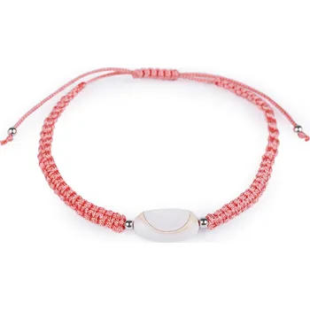 Náramek Náramek shamballa, malé, 3 růžová korálová