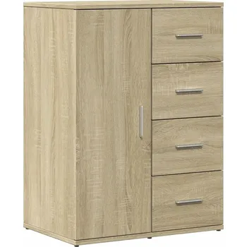 Komoda Úložná skříňka z materiálu imitujícího dřevo, Dub Sonoma, 59x39x80 cm