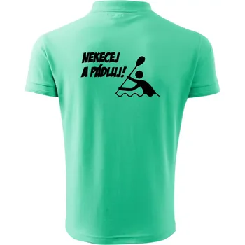 Pánská košile Nekecej a pádluj - Polokošile pánská Pique Polo 203 - 5XL ( Mátová )