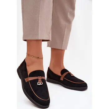 Dámské mokasíny Boto Mokasyny Loafersy Damské Z Eko Zamszu Darwen Barva: Černá, Velikost: 41