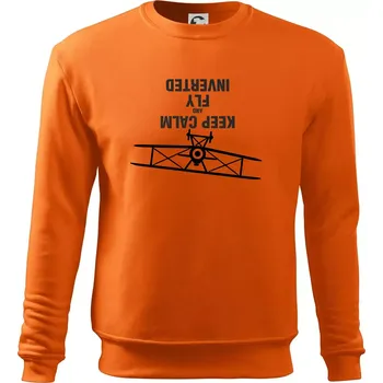 Pánská mikina Keep Calm and Fly Inverted - Mikina Essential pánská - XL ( Oranžová )