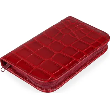 Credo Solingen Kožená sada manikúra 925-86, červená croko