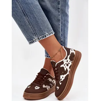 Dámské tenisky Boto Dámské tenisky na platformě s potisky Denissa Barva: Béžová, Velikost: 36