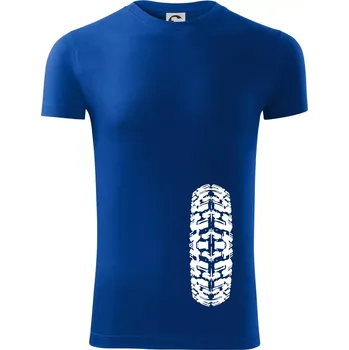 Pánské tričko Enduro / cross pneumatika - Viper FIT - Pánské zůžené tričko - S ( Královská modrá )