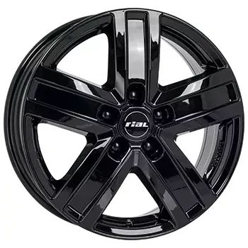 Alu kolo Alu kola RIAL TRANSPORTER 5, 16x6.5 5x160 ET60, černá lesklá (zátěžová) vhodné pro Ford Tourneo Custom (do 2023), Ford Transit, Ford Transit Custom (do 2023)