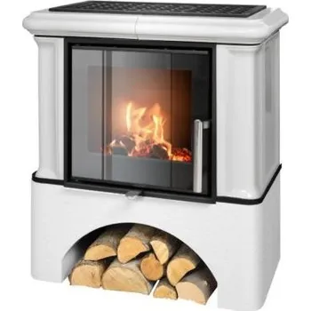 Krbová kamna ABX Ikaria Exklusive bílý sokl perle