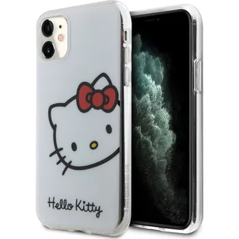 Pouzdro na mobilní telefon Hello Kitty IML Head Logo Zadní Kryt pro iPhone 11, bílá