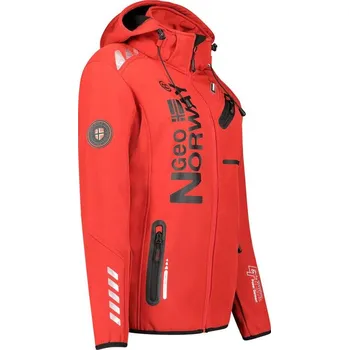 Dámská softshellová bunda Geographical Norway Reine Red/Black LADY 007 Red (WU8187F/GNO-RED-BLACK)/WU8088 dámská softshellová bunda s kapucí M