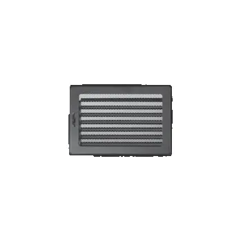 Větrací mřížka SOLID s uzavíratelnou žaluzií – černá, rozměr mřížky 485 x 195 mm