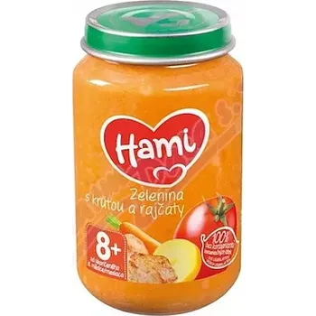 Kojenecká výživa Hami Zelenina s krůtou a rajčaty 200g 8m+