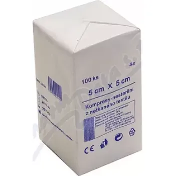 Náplast Kompres net.text.nesteril.5x5/100ks 4 vrstvy