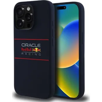 Pouzdro na mobilní telefon Red Bull Silicone Horizontal Logo MagSafe Zadní Kryt pro iPhone 15 Pro Max Navy