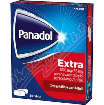 Lék na bolest, zánět a horečku Panadol Extra 500mg/65mg tbl.flm.24 IV