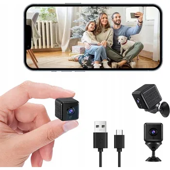 IP kamera MINI BEZDRÁTOVÁ ŠPIÓNÍ KAMERA S WIFI A 4K ROZLIŠENÍM, NOČNÍ VIDĚNÍ