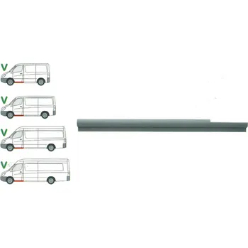 Nárazník Opravný plech prahu pod přední dveře levý DODGE SPRINTER (906), 01.2007-12.2009,MERCEDES SPRINTER 209-524 (W906), 04.2006-10.2013,MERCEDES SPRINTER 210-519 (W906), 10.2013-06.2018,VOLKSWAGEN CRAFTER (2E),12.2005-04.2017