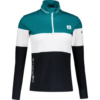 Dámská mikina Dámská funkční termo mikina premium ALTISPORT VOJ/ALW051TER03 PETROLEJOVÁ-ČERNÁ L