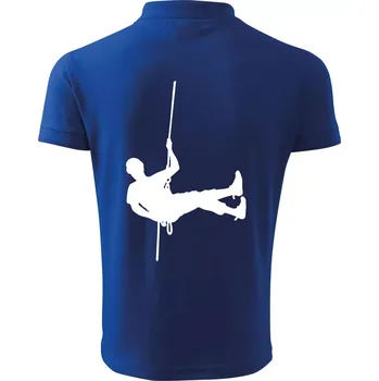 Pánská košile Visící horolezec - Polokošile pánská Pique Polo 203 - 4XL ( Královská modrá )