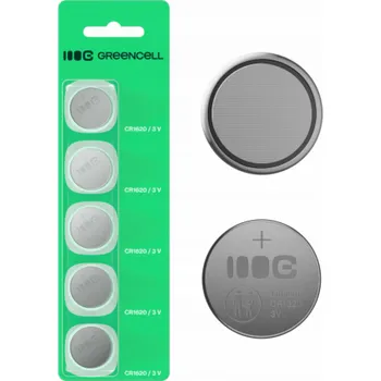 Článková baterie Green Cell 5x knoflíkové baterie CR1620