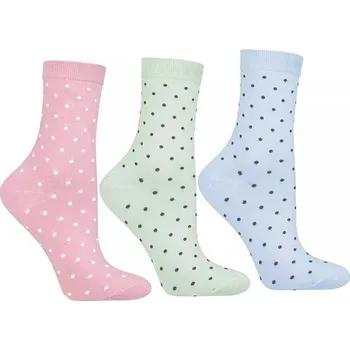 Dámské ponožky Moraj 3pack ponožek CSL250-099 s puntíky - velikost 38/41