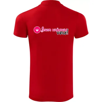 Pánská košile Jsem královna vole! - Polokošile Victory sportovní (dresovina) - 2XL ( Červená )