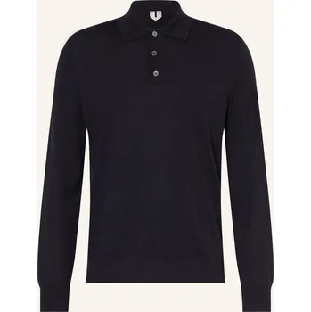Pánská košile Arket Pánské Pletené Polo Tričko Z Merino Vlny, tmavě modrá, L