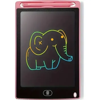 Grafický tablet DeTech Dětská kreslící podložka - Kids LCD Drawing board K9, 10", - růžová