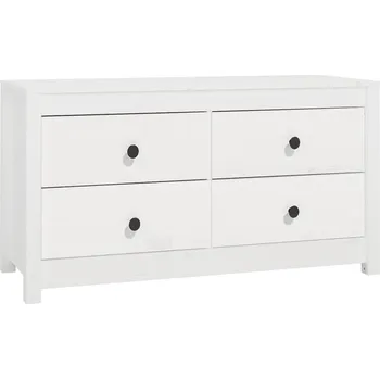 Komoda Komoda z masivního borovicového dřeva, bílá, 100 x 40 x 54 cm