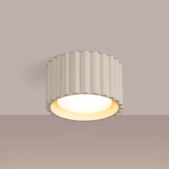 SOLLUX LIGHTING Stropní světlo RIBLA, béžové, Ø 10 cm, kov, GX53 béžová 1 x 10 W LED - Doprava zdarma