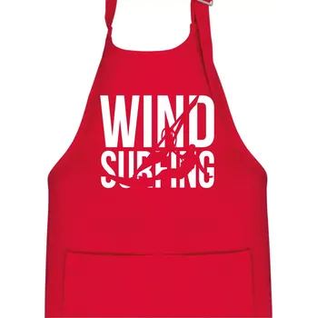 Kuchyňská zástěra Windsurfing nápis - Dětská zástěra na vaření - Univerzální velikost ( Červená )