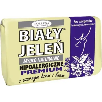 Mýdlo Biały Jeleń přírodní mýdlo černý bez a len 100g