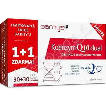 Lék na srdce, cévy a krev Barnys Koenzym Q10Dual limit.edice cps.30+30zdarma