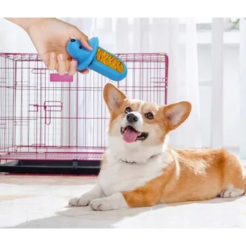 Miska pro psa Zpomalovací miska pro psy s upevněním na klec 7x14x9 cm Modrá