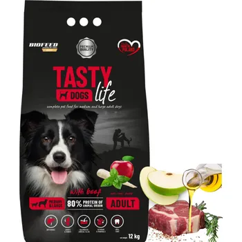 Krmivo pro psa BIOFEED Tasty Dogs Life karma sucha dla psa Hovězí 12 kg
