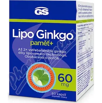 Přípravek na podporu paměti a spánku GS Lipo Ginkgo paměť+ 60mg cps.60