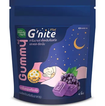 Bonbon Thajské gumové bonbóny Handy Herb G-Nite Gummy Hroznové Víno 4 ks – pro klidný spánek