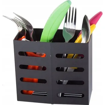 Organizace kuchyně Odkapávač na příbory černý nerezová ocel Disign