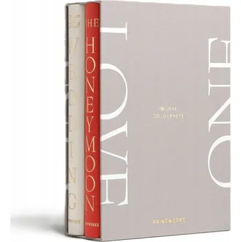 Fotoalbum Svatební album ONE LOVE, 2 kusy, styl kniha na polici Printworks