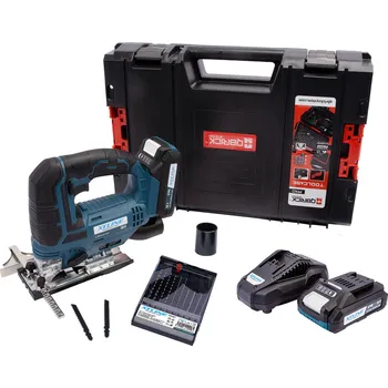 Přímočará pila XTLINE XT102735-2B2B (XTLINE Aku přímočará pila 18 V + 2 baterie 2.0 Ah + nabíječka 2.4 A + pilové plátky + box)